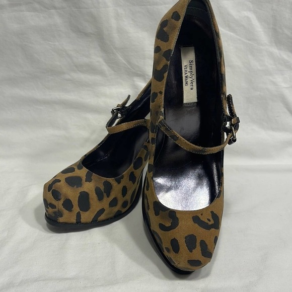 Simply Vera Wang Platform Stilettos Cheetah Print Size 7.5 - Picture 1 of 11